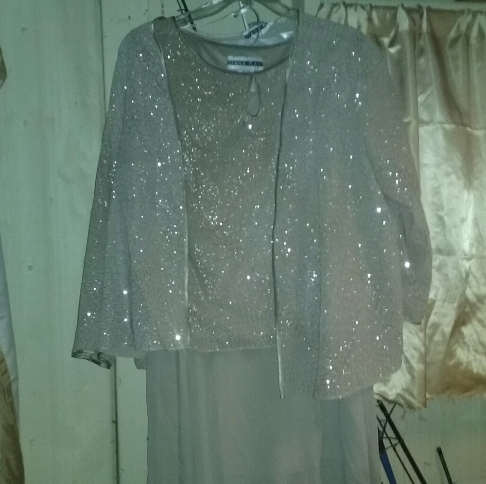 Gold evening dress